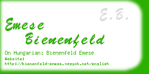 emese bienenfeld business card